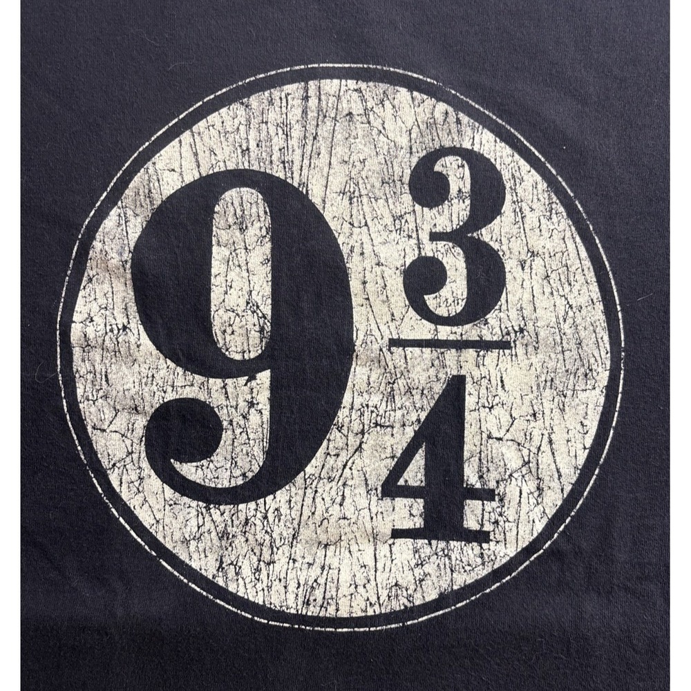 Harry Potter Platform 9‎ 3/4 Hogwarts Express Black Cotton T-shirt Size M